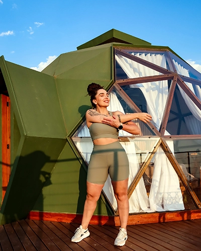 Preparação para explorar as trilhas ecológicas de Águas da Prata. Agradecemos por partilharem o espírito aventureiro connosco.